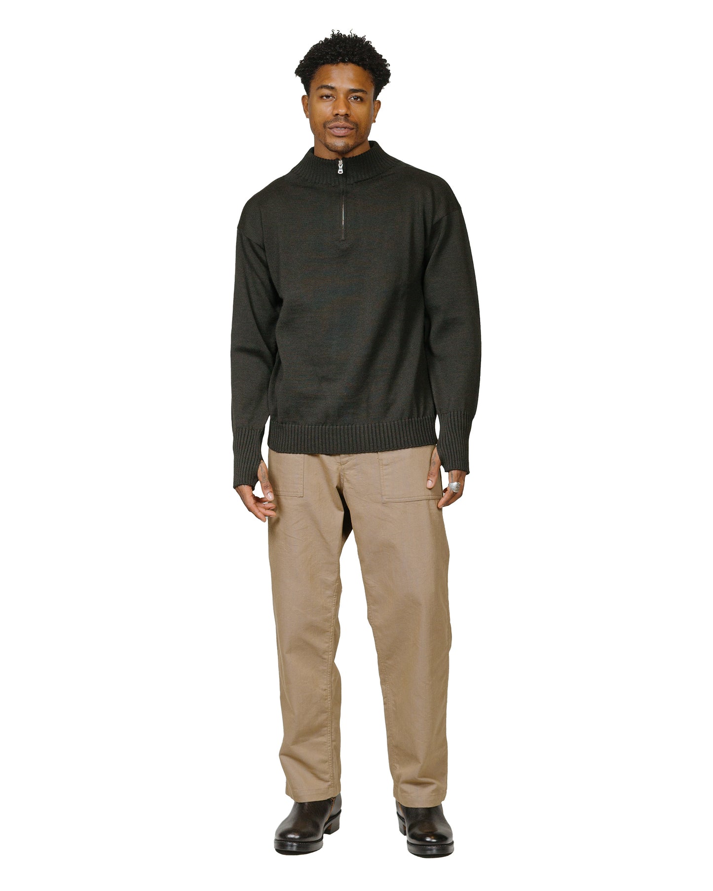 lost & found Andersen-Andersen Andersen-Andersen Seaman Half-Zip Hunting Green