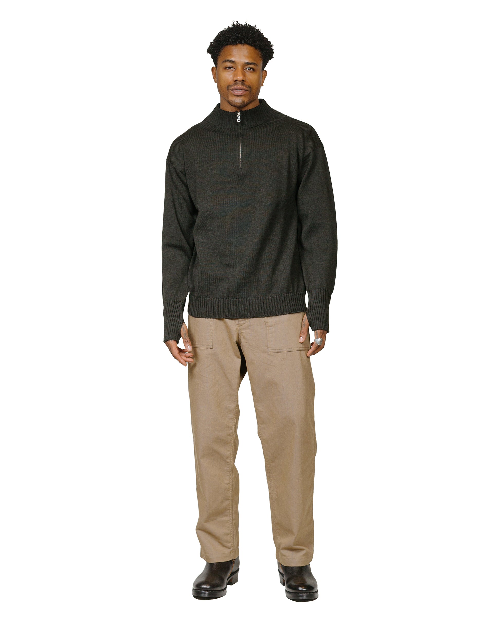 lost & found Andersen-Andersen Andersen-Andersen Seaman Half-Zip Hunting Green