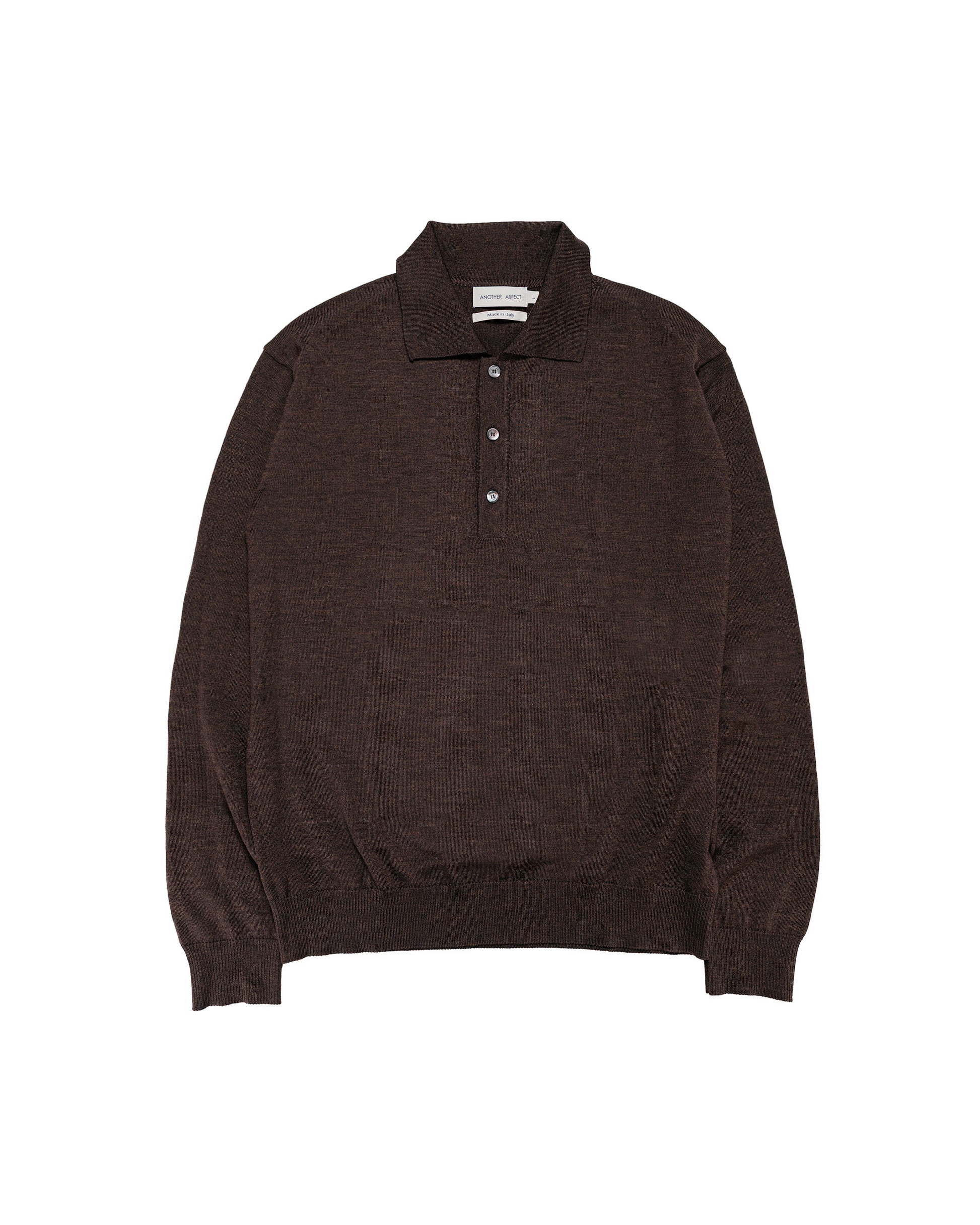Another Aspect Another Polo Shirt 2.0 Brown Melange