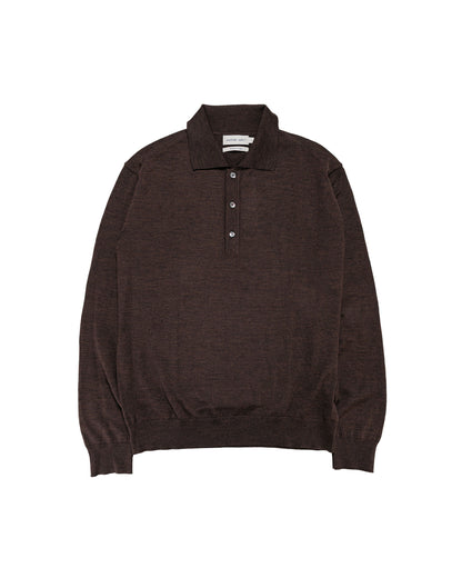 Another Aspect Another Polo Shirt 2.0 Brown Melange