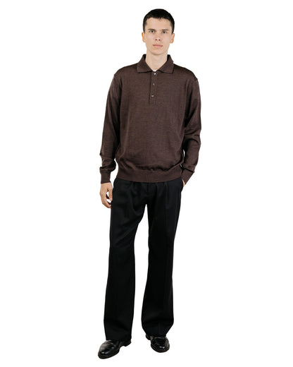 Another Aspect Another Polo Shirt 2.0 Brown Melange