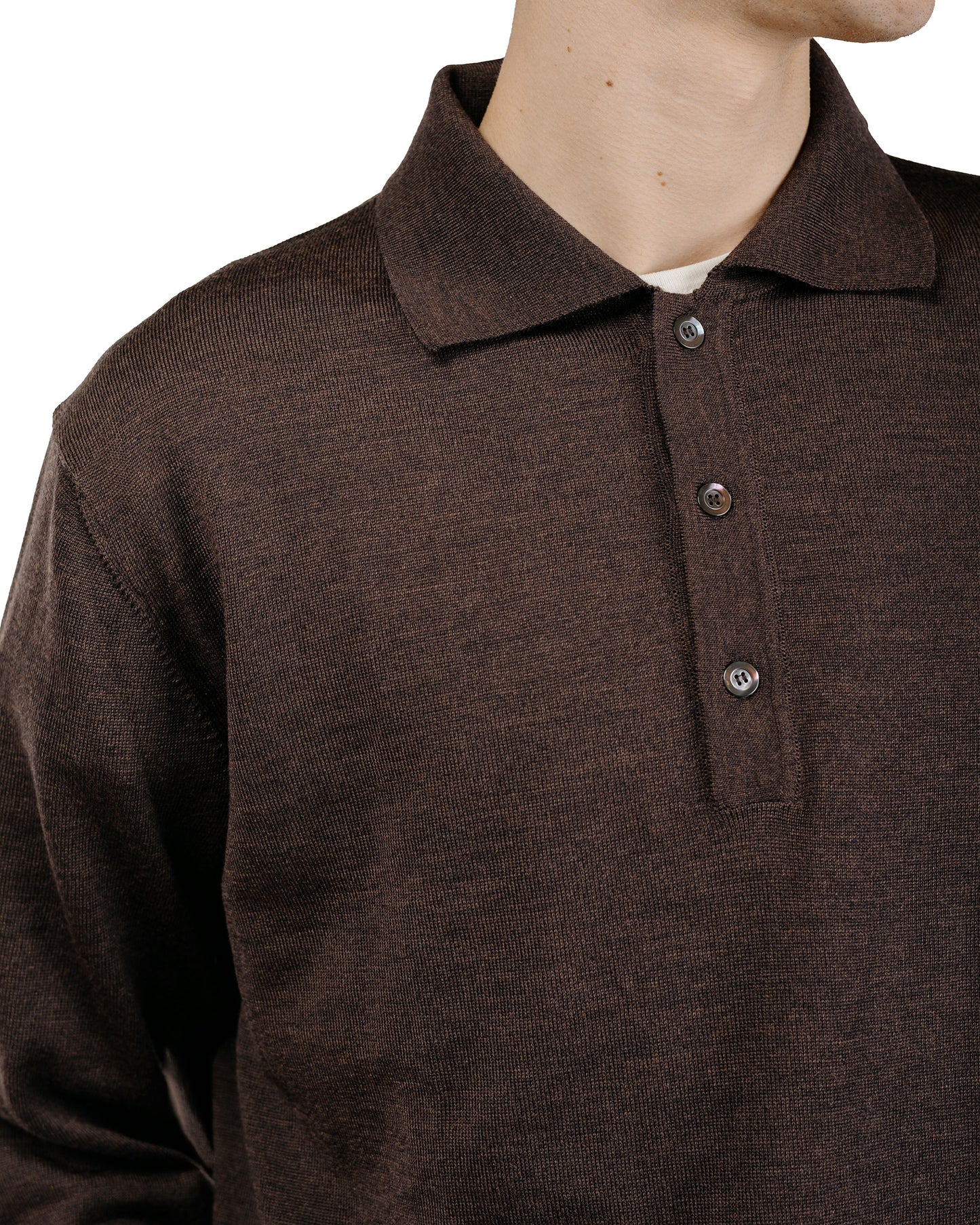 Another Aspect Another Polo Shirt 2.0 Brown Melange