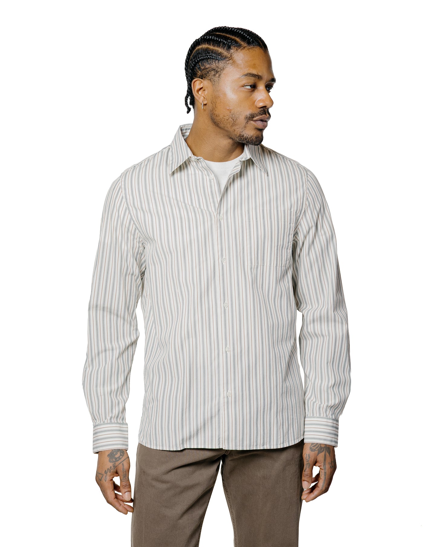 lost & found Another Aspect Another Aspect Another Shirt 3.0 Small Green Stripe
