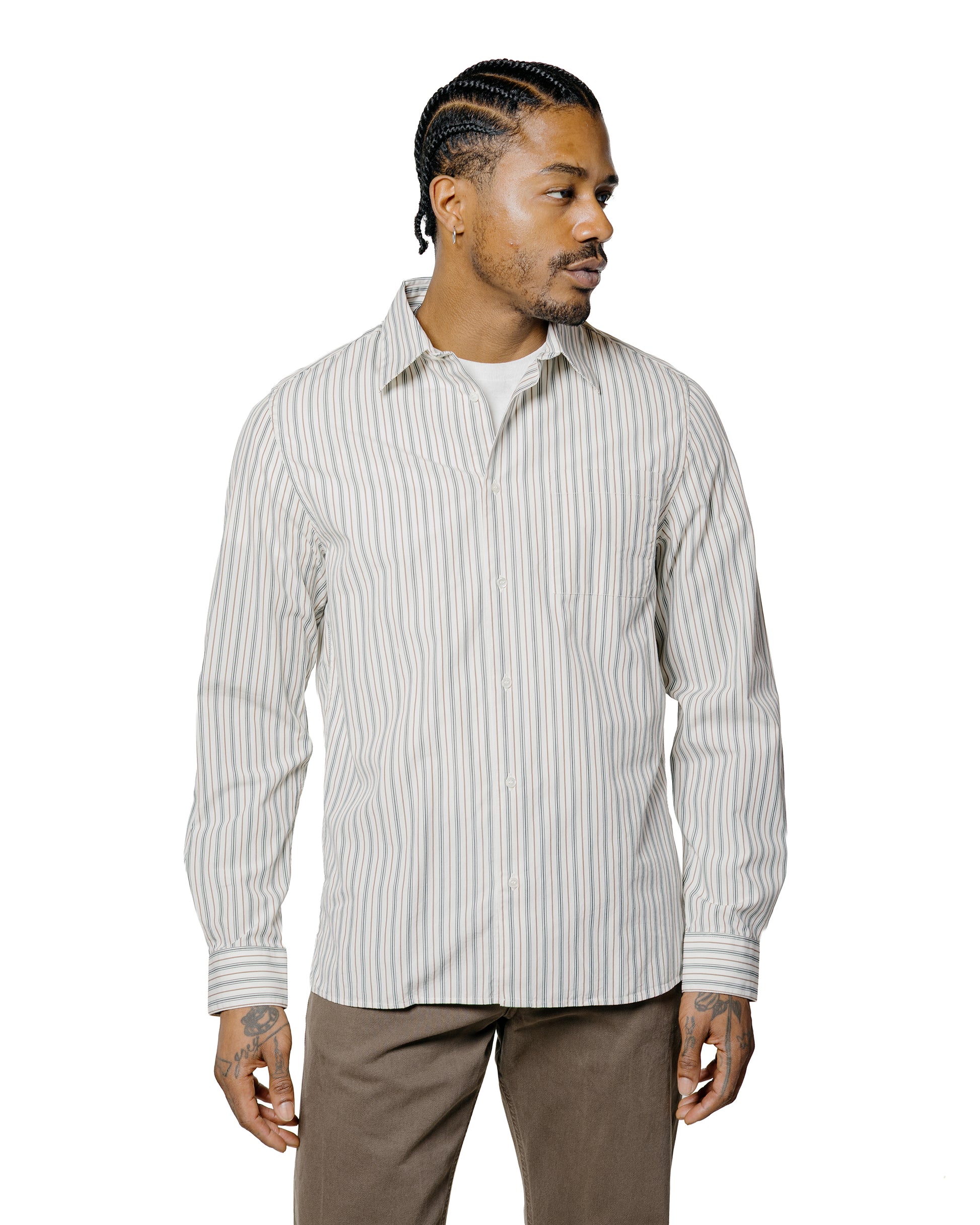 lost & found Another Aspect Another Aspect Another Shirt 3.0 Small Green Stripe