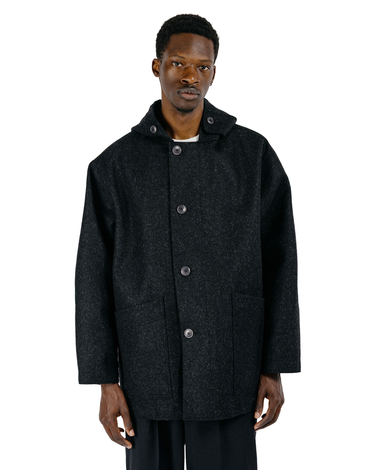Arpenteur Kabig Wool Melton Charcoal