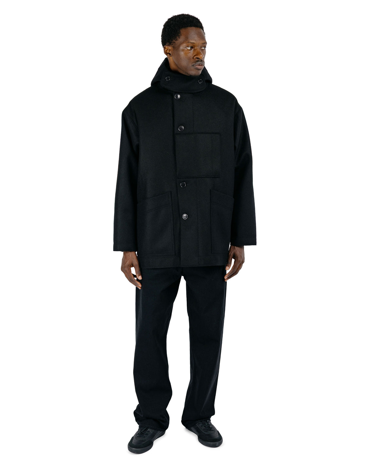 Arpenteur Lost & Found Kabig Wool Melton Black