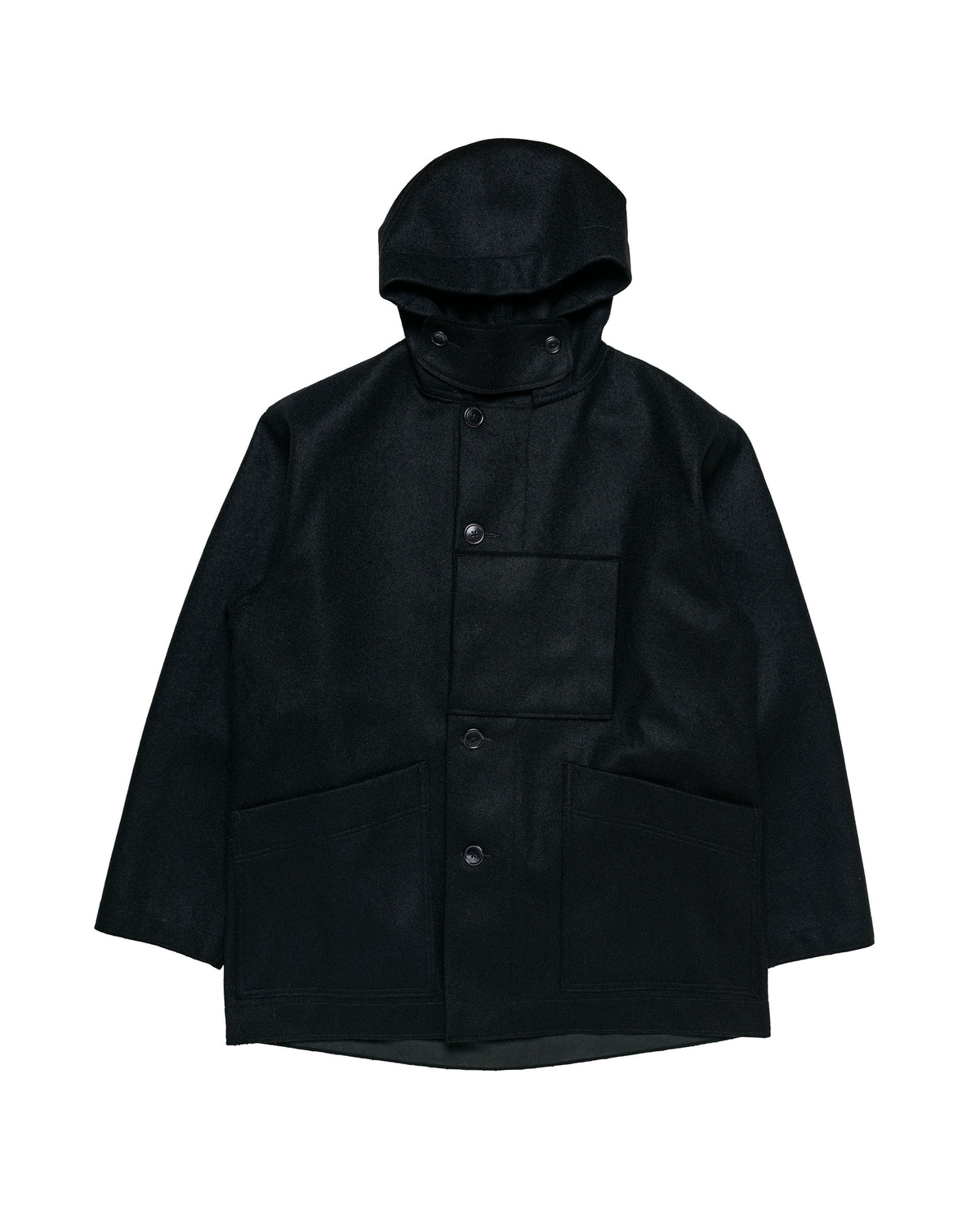 Arpenteur Lost & Found Kabig Wool Melton Black
