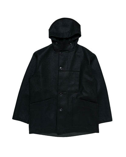 Arpenteur Lost & Found Kabig Wool Melton Black