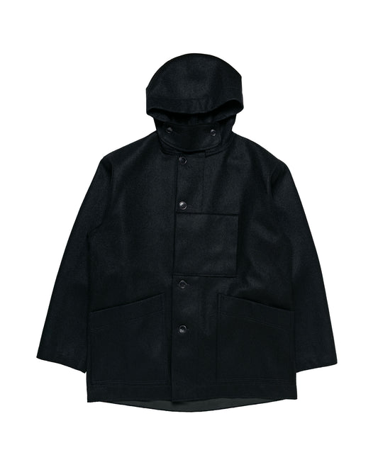 Arpenteur Lost & Found Kabig Wool Melton Black