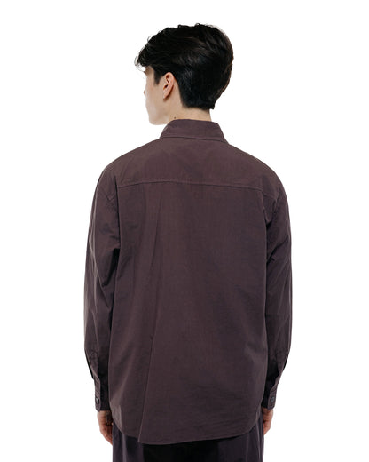 lost & found Auralee Auralee Garment Dyed Finx Shuttle Weather Shirt Dark Brown