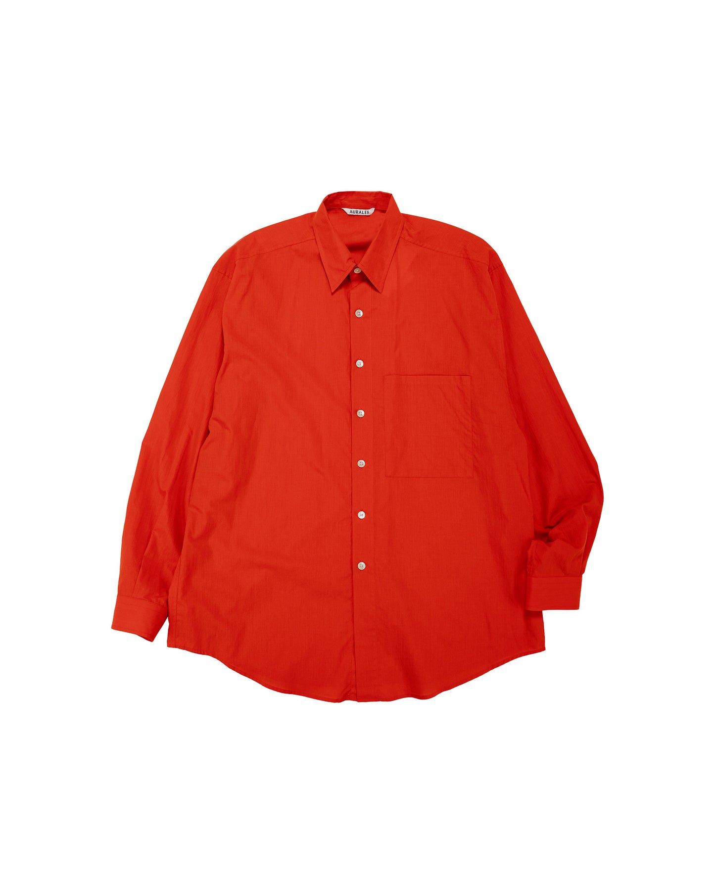 lost & found Auralee Auralee Super Fine Cotton Lawn Shirt Red