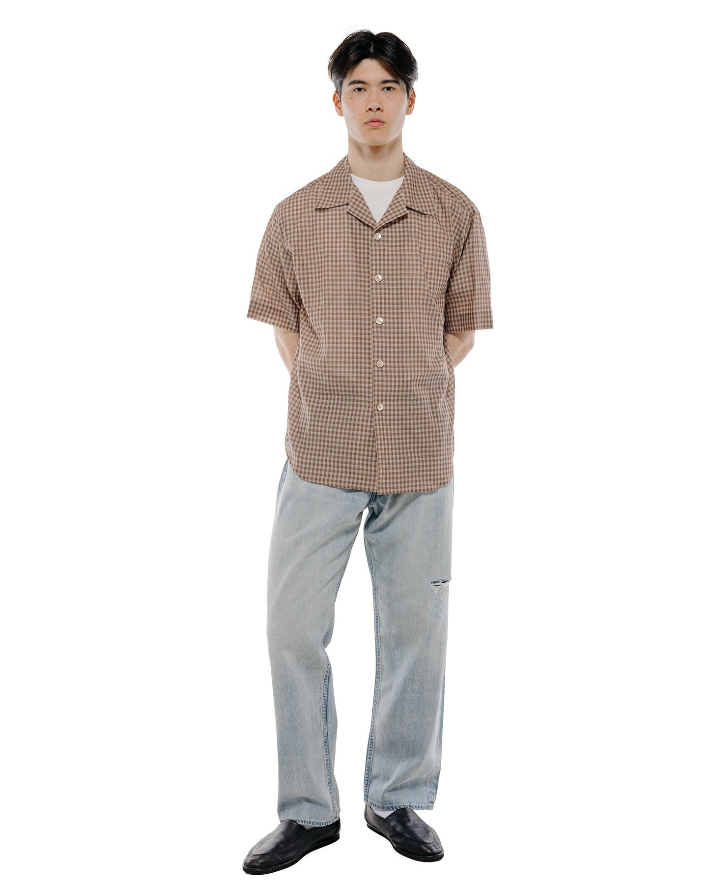 lost & found Auralee Auralee Selvedge Faded Light Denim Wide Pants Light Indigo