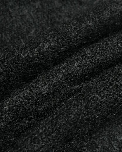 lost & found Auralee Auralee Brushed Super Kid Mohair Knit Cardigan Ink Black