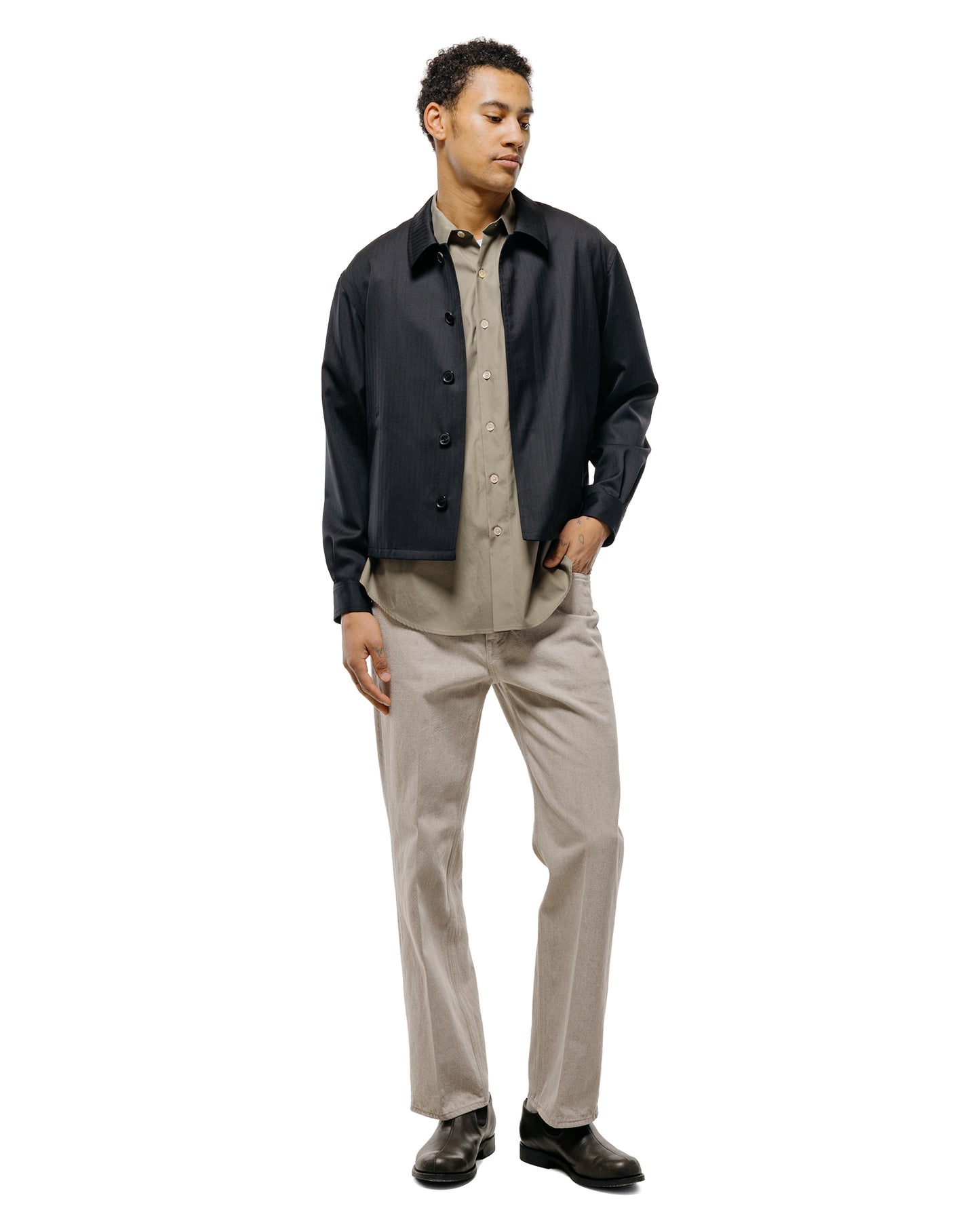 lost & found Auralee Auralee Faded Hard Twist Denim 5P Pants Light Gray
