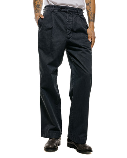 lost & found Auralee Auralee Garment Dyed Finx Light Chino One-Tuck Wide Pants Black