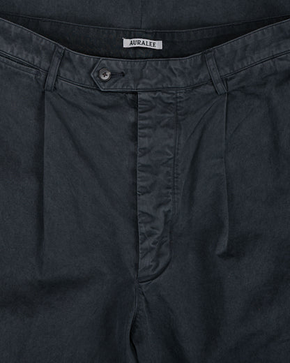 lost & found Auralee Auralee Garment Dyed Finx Light Chino One-Tuck Wide Pants Black