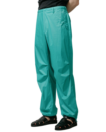 lost & found Auralee Auralee Hard Twist Polyester Satin Laminate Field Pants Turquoise Blue
