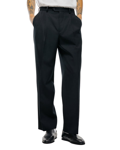 lost & found Auralee Auralee Light Wool Max Gabardine Two-Tuck Slacks Top Black