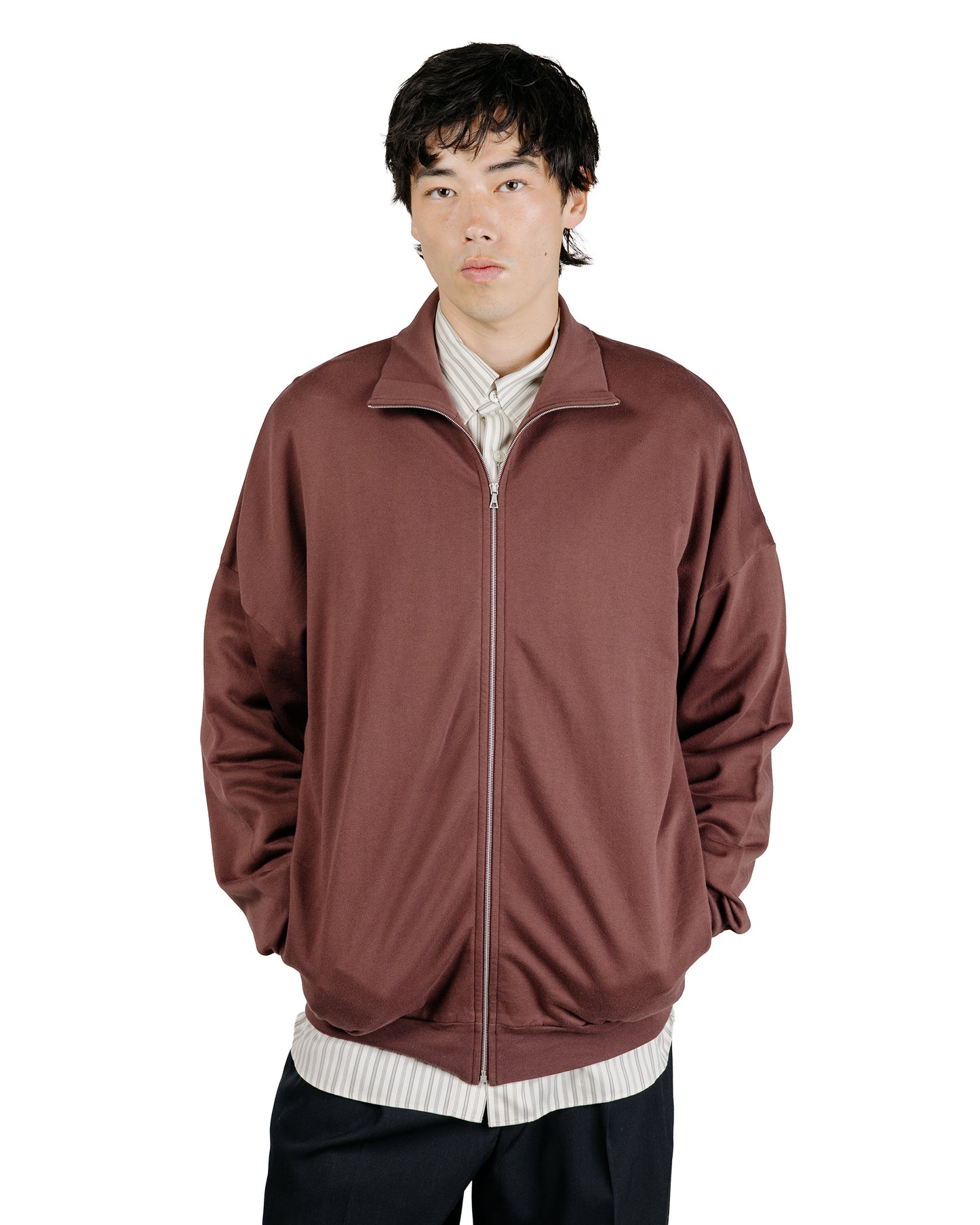 Auralee Super High Gauge Sweat Zip Blouson Burgundy