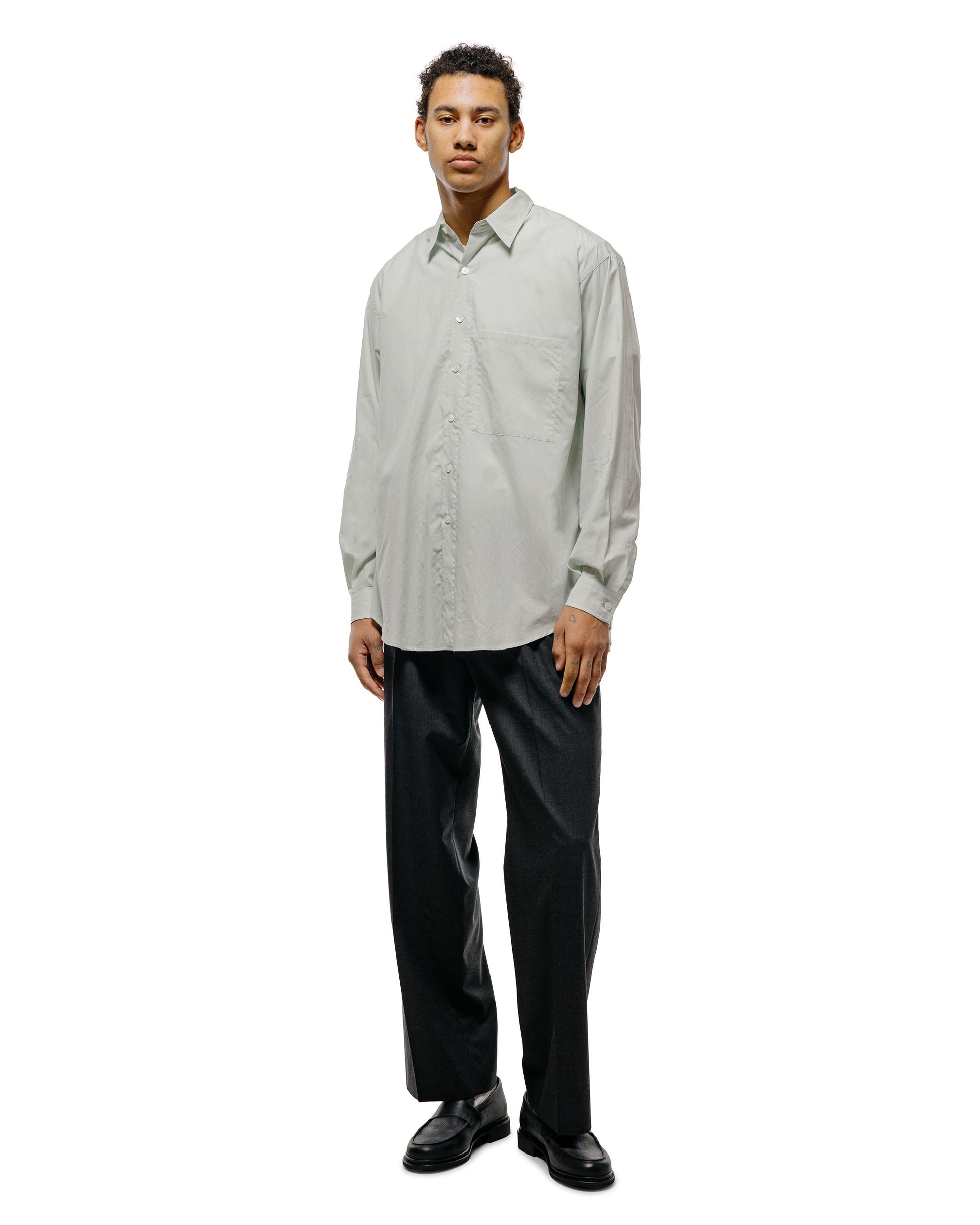 lost & found Auralee Auralee Ultra Fine Tropical Wool Two-Tuck Slacks Top Charcoal