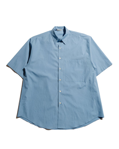 lost & found Auralee Auralee Washed Finx Twill Big Half Sleeved Shirt Sax Blue