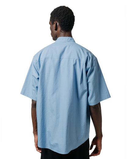 lost & found Auralee Auralee Washed Finx Twill Big Half Sleeved Shirt Sax Blue