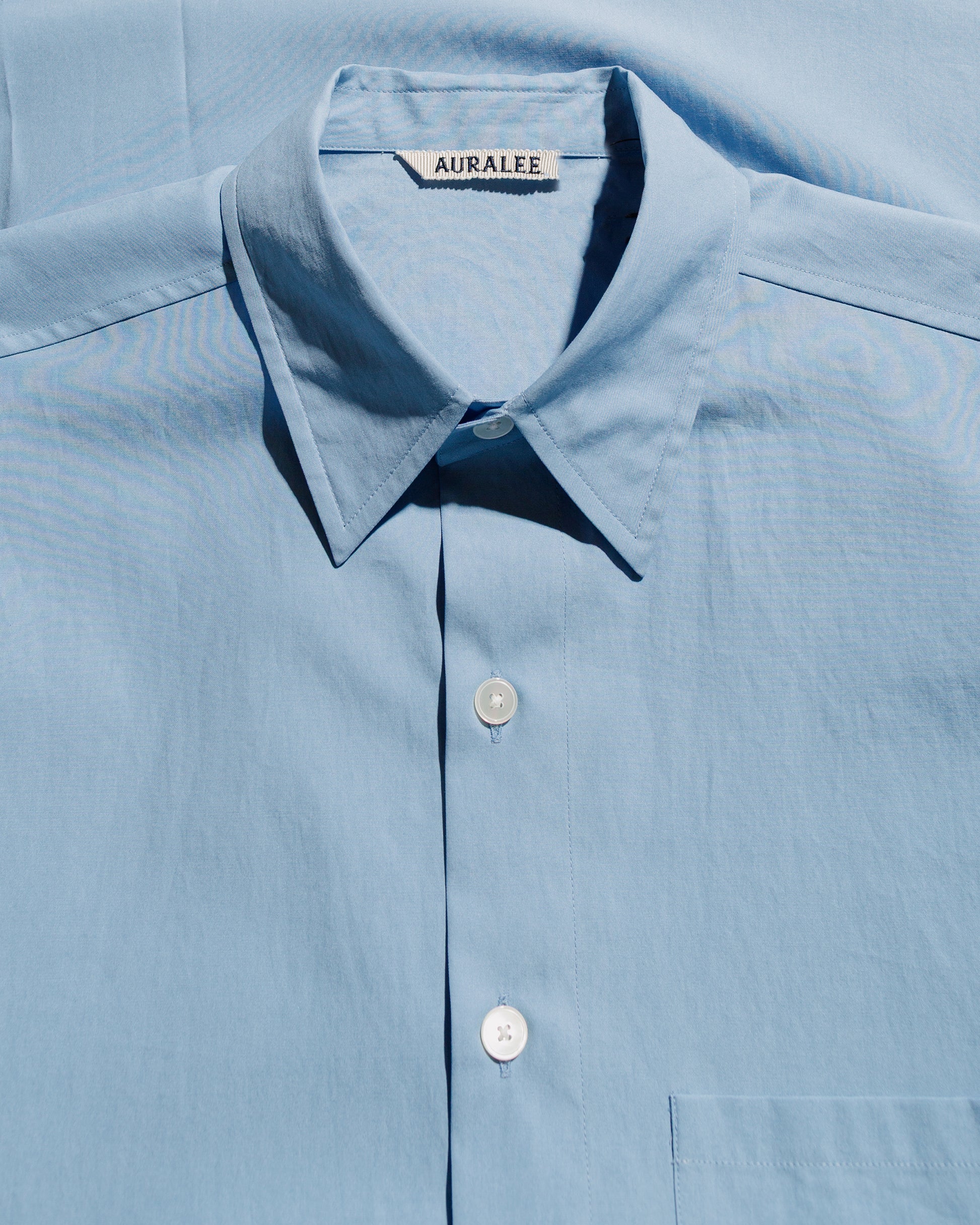 lost & found Auralee Auralee Washed Finx Twill Big Shirt Blue
