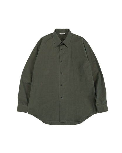 lost & found Auralee Auralee Washed Finx Weather Chambray Shirt Dark Olive