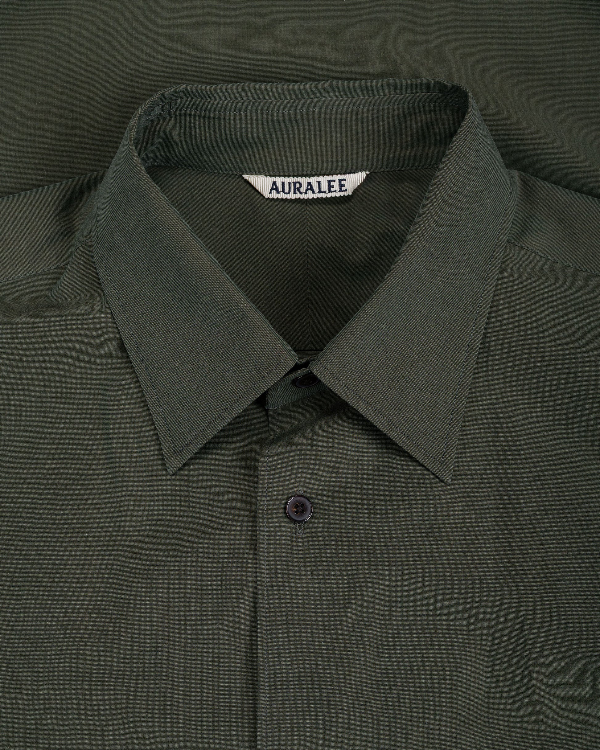 lost & found Auralee Auralee Washed Finx Weather Chambray Shirt Dark Olive