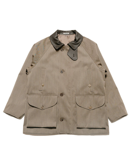 lost & found Auralee Auralee Wool Cavalry Twill Laminate Hunting Blouson Olive Brown