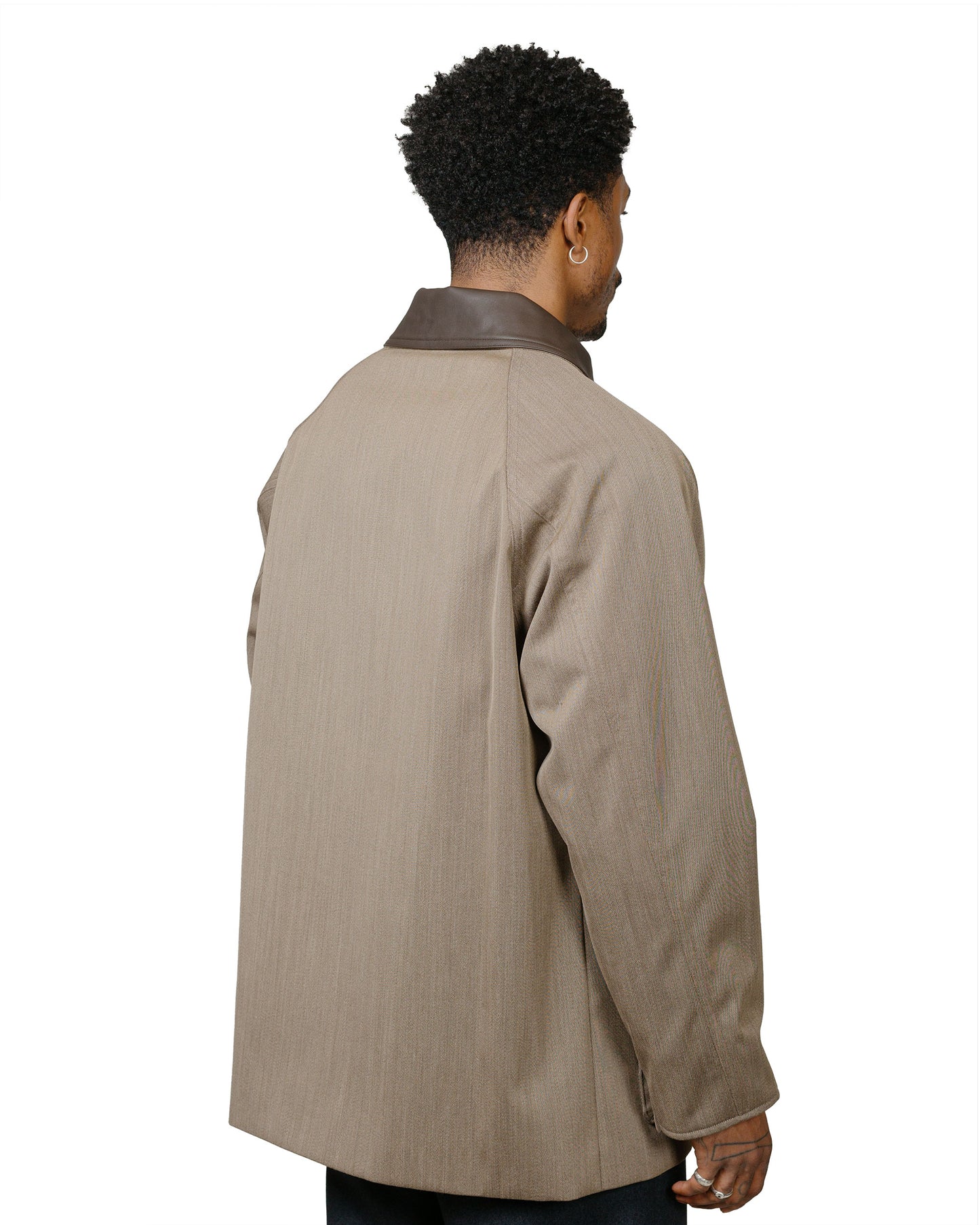 lost & found Auralee Auralee Wool Cavalry Twill Laminate Hunting Blouson Olive Brown