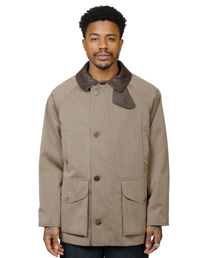 lost & found Auralee Auralee Wool Cavalry Twill Laminate Hunting Blouson Olive Brown
