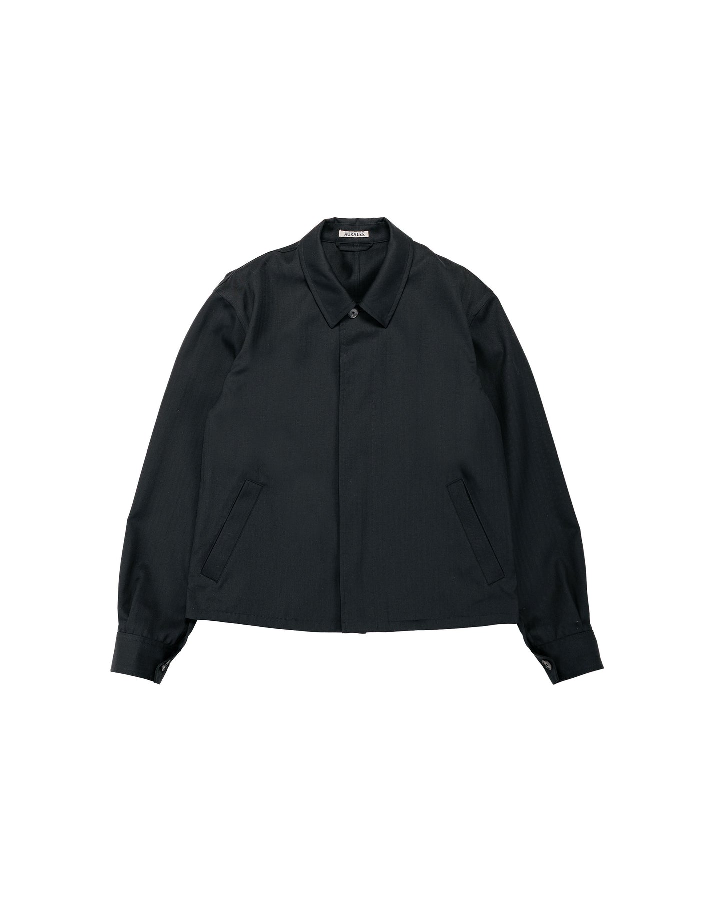 lost & found Auralee Auralee Wool Herringbone Blouson Black