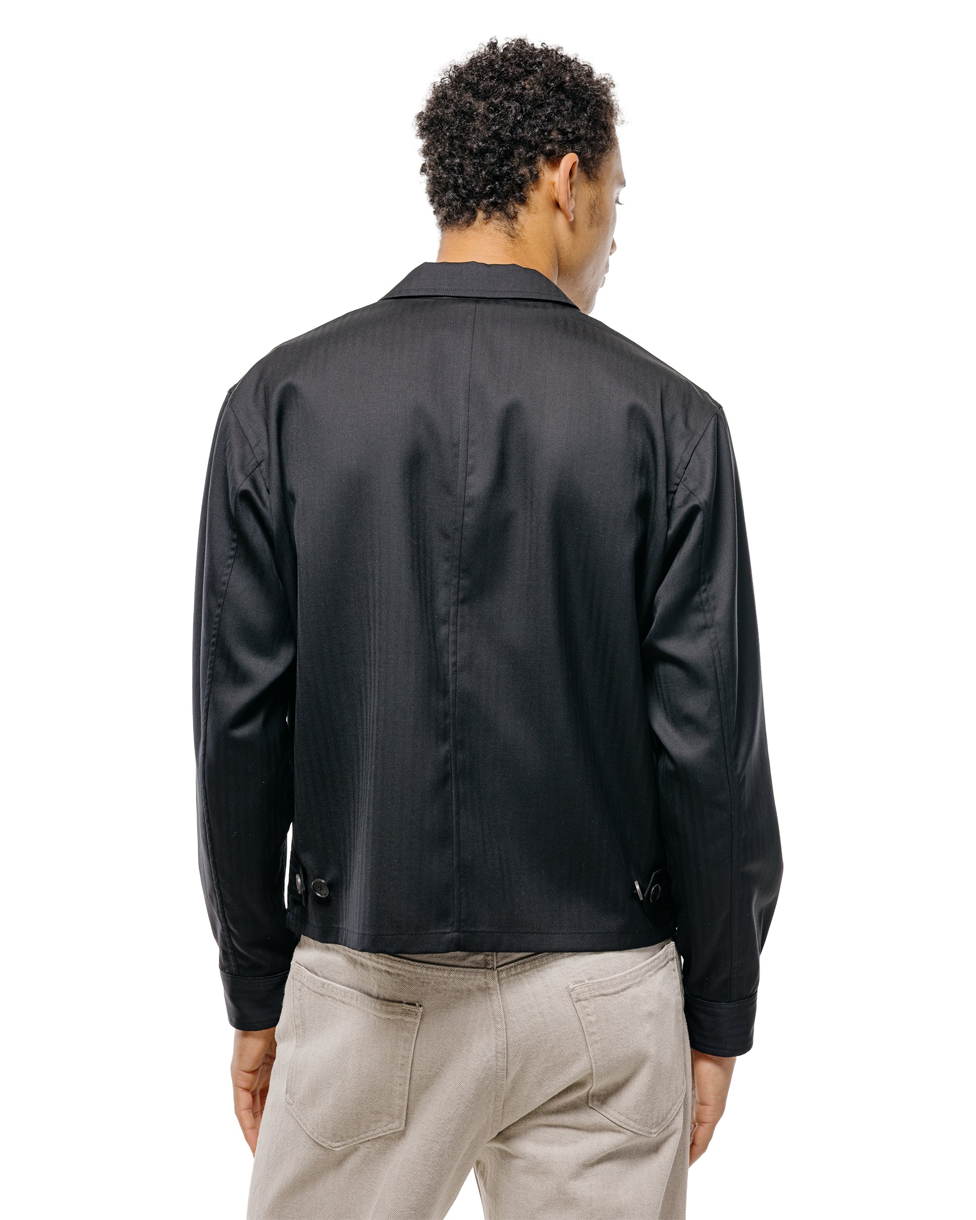 lost & found Auralee Auralee Wool Herringbone Blouson Black