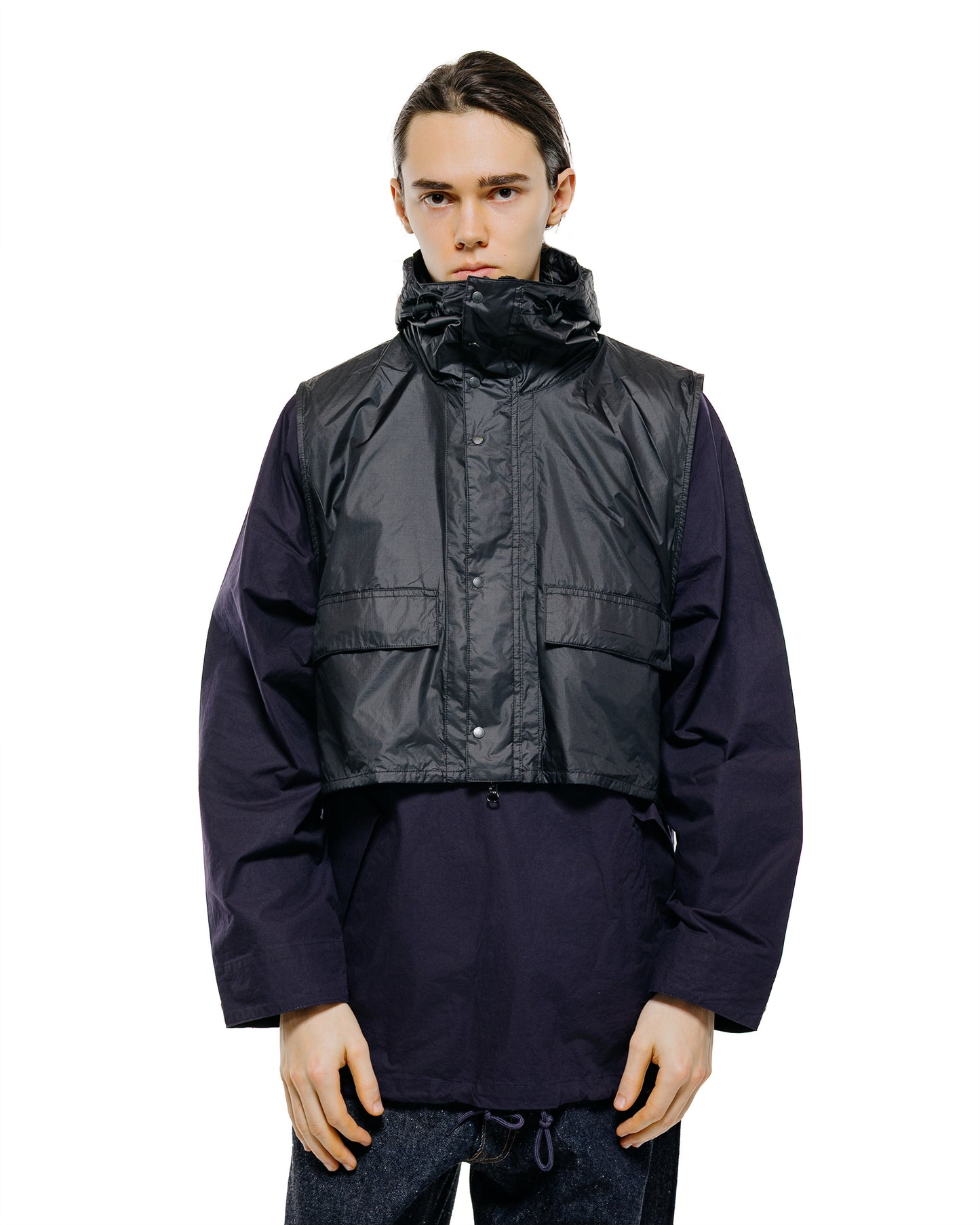 lost & found Barbour Barbour KAPTAIN SUNSHINE Transport Smock Casual Jacket Dark Indigo
