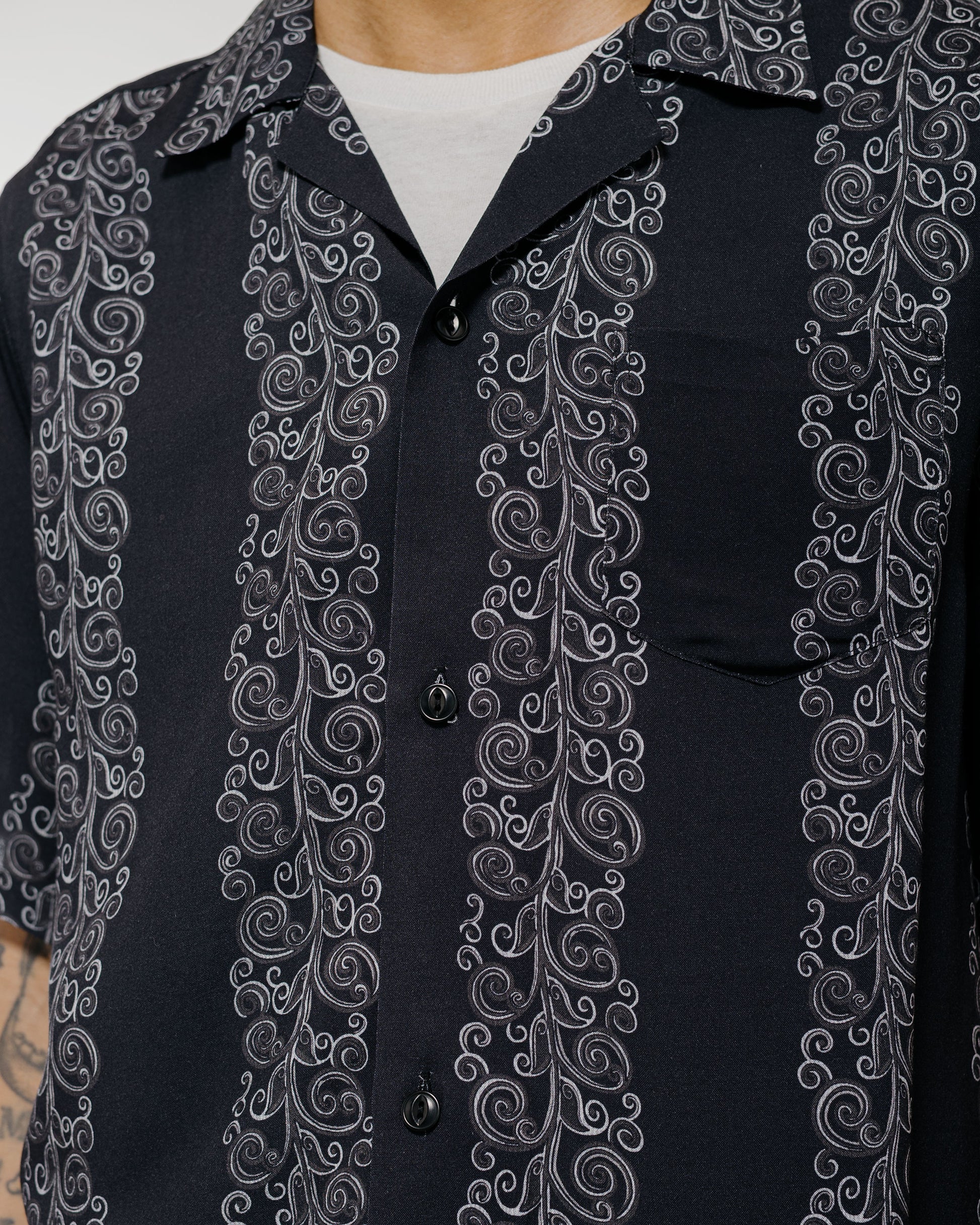 Bather Black Fiesta Camp Shirt
