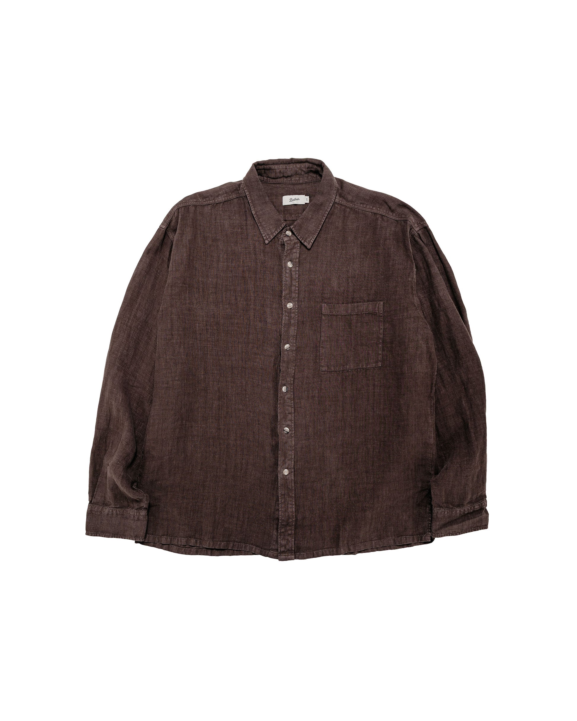 lost & found Bather Bather Espresso Linen Leisure Shirt