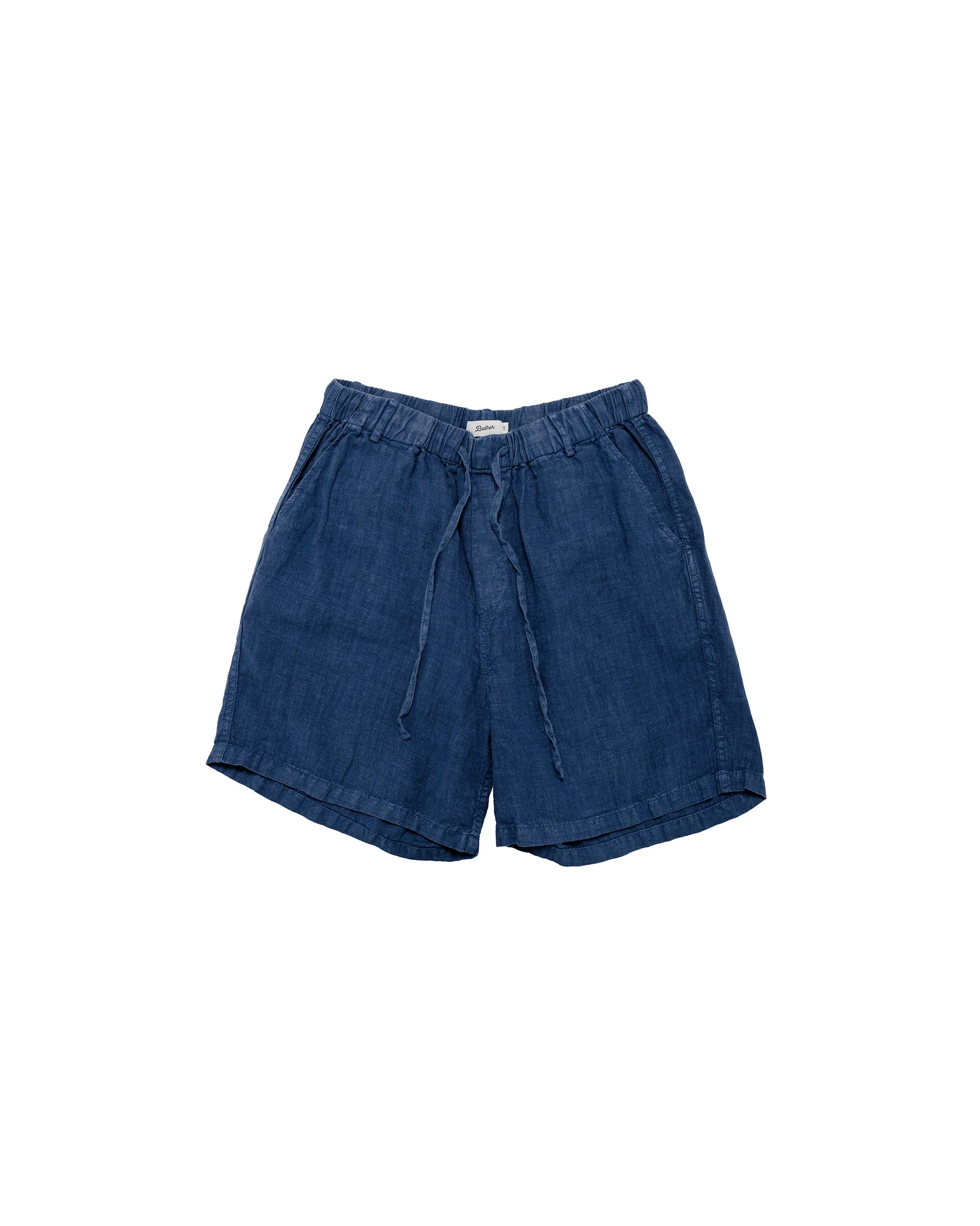 Bather Navy Linen Leisure Short