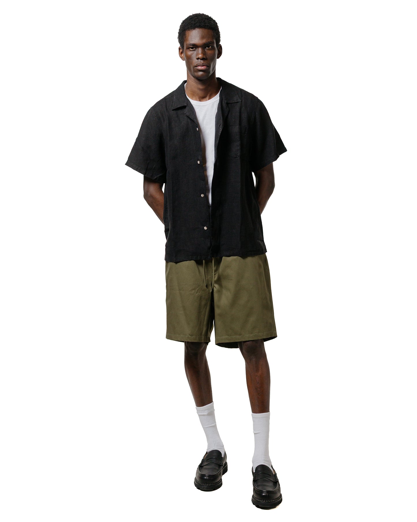 Bather Olive Herringbone Leisure Short