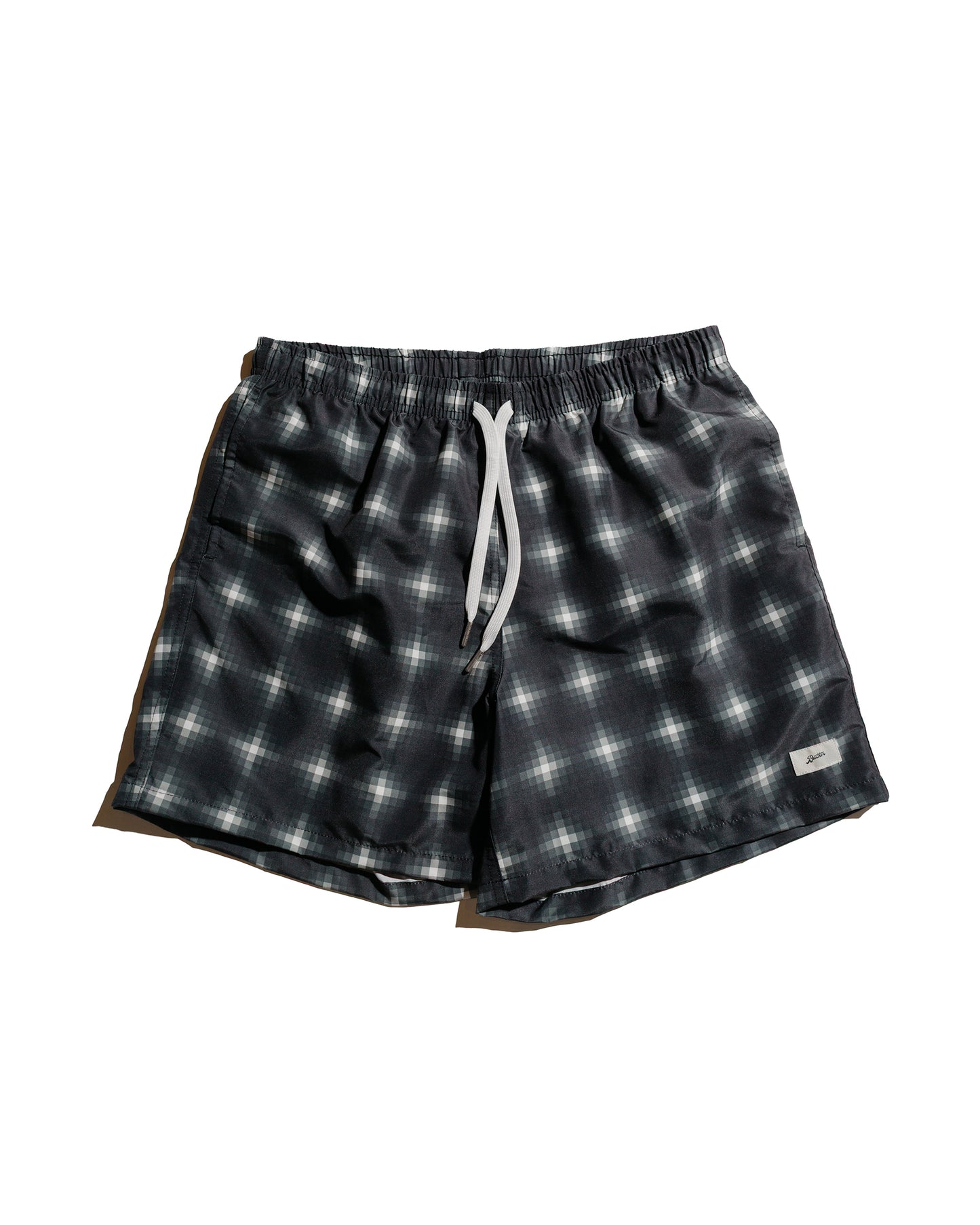 lost & found Bather Bather Onyx Digi Plaid Swim Trunk