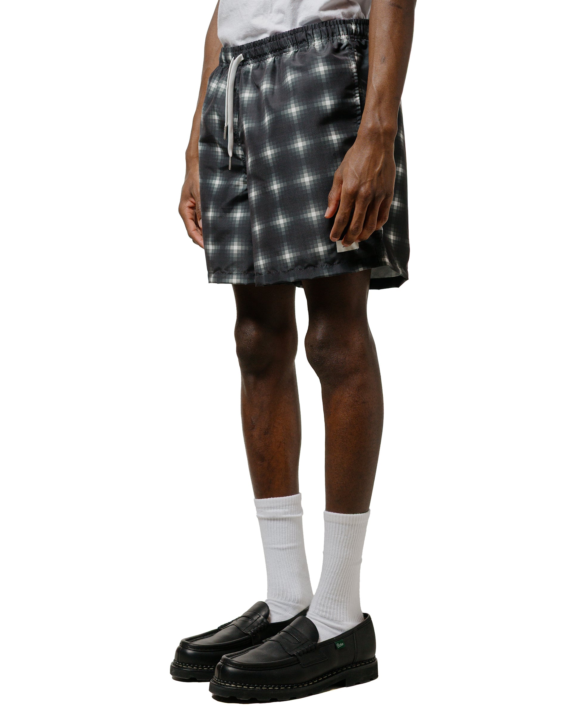 lost & found Bather Bather Onyx Digi Plaid Swim Trunk