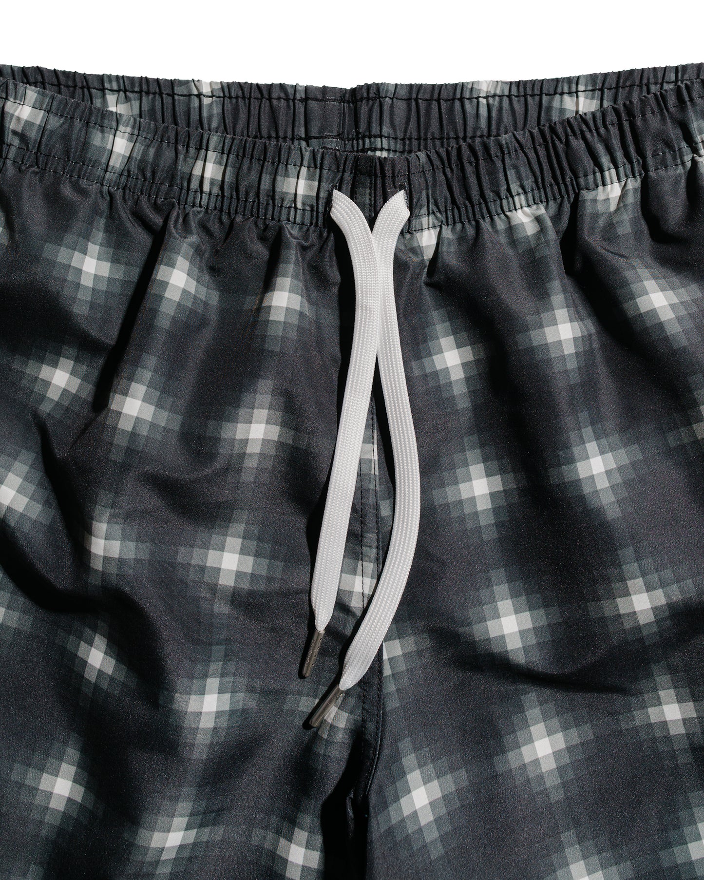 lost & found Bather Bather Onyx Digi Plaid Swim Trunk