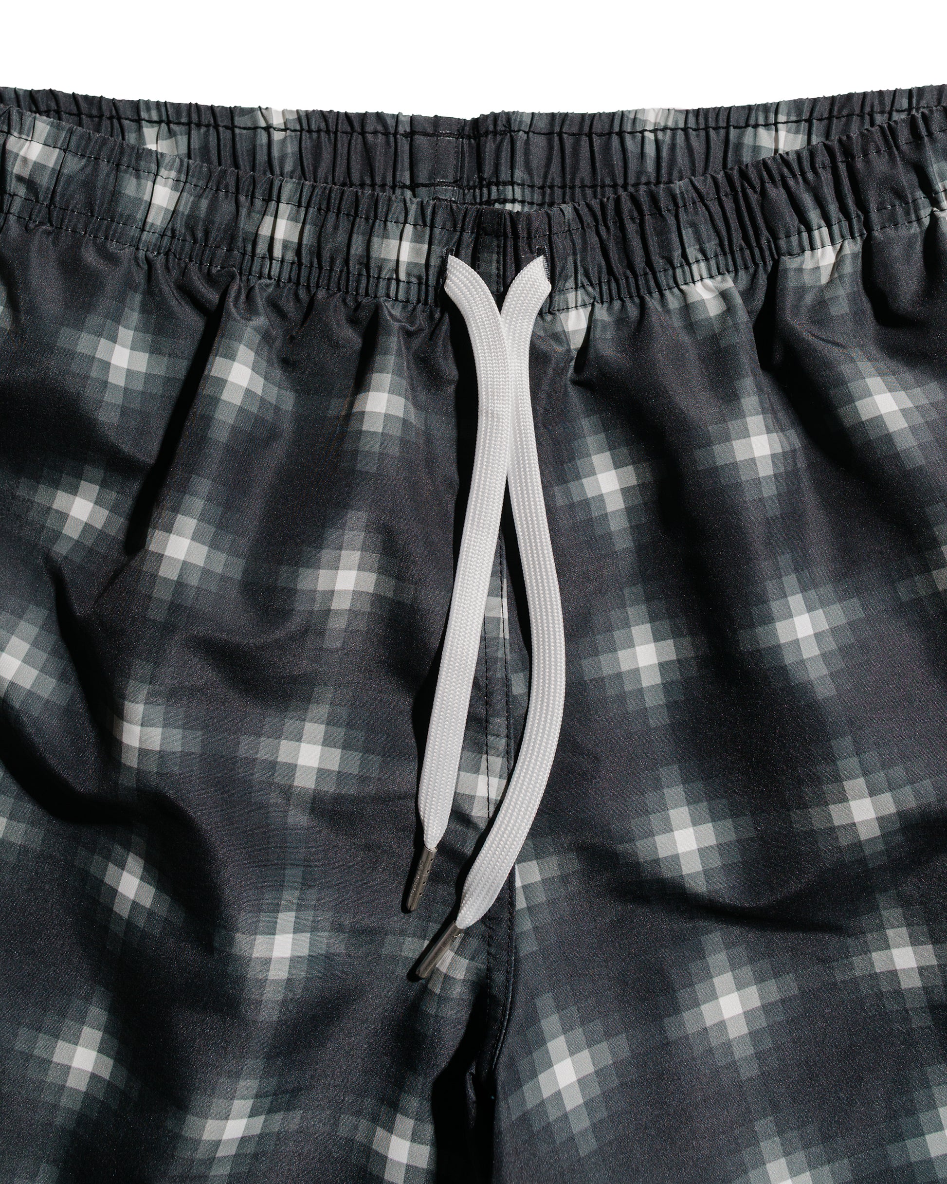 lost & found Bather Bather Onyx Digi Plaid Swim Trunk