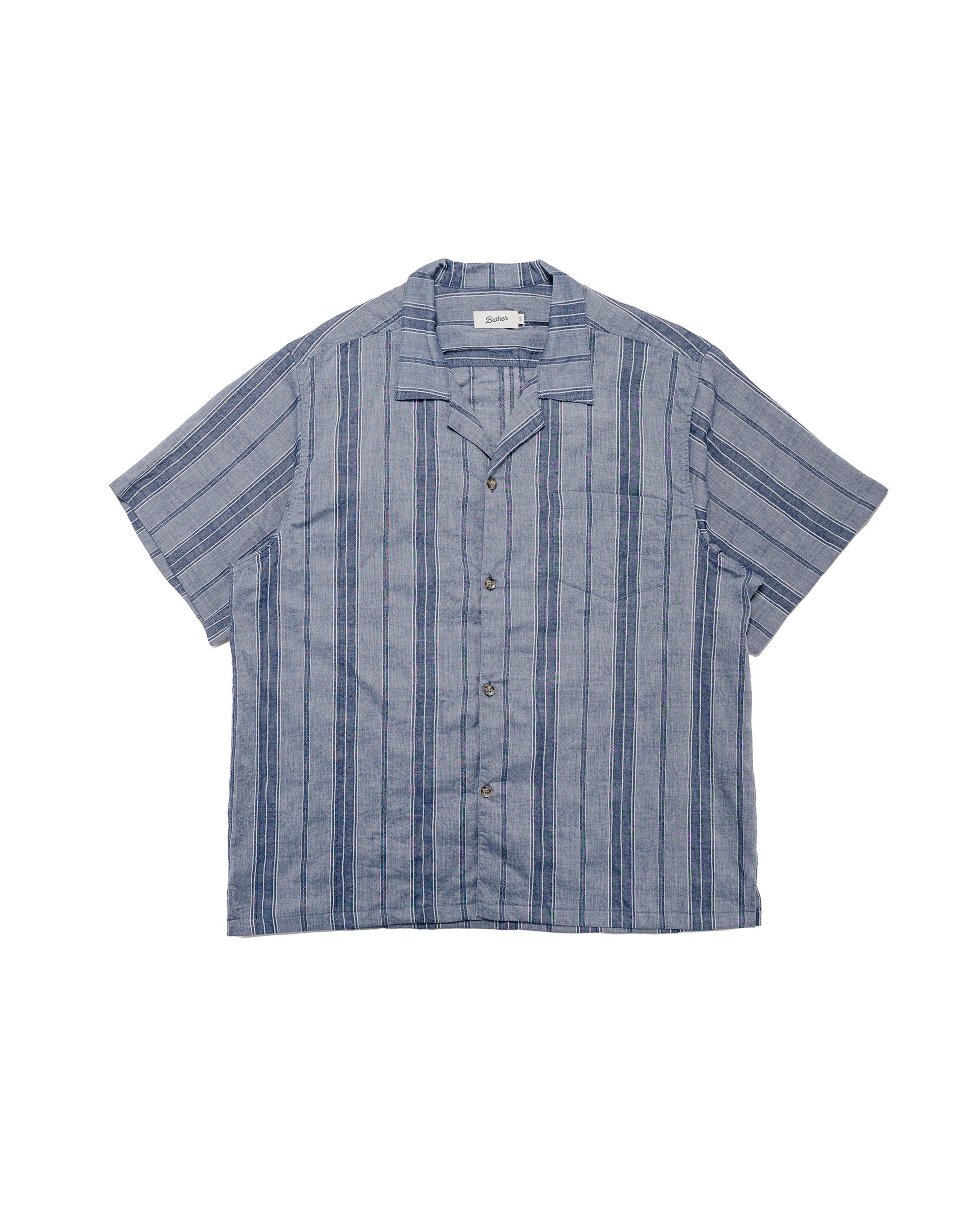 lost & found Bather Bather Rain Stripe Camp Shirt