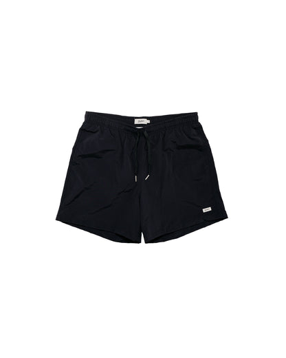 Bather Solid Black Swim Trunk