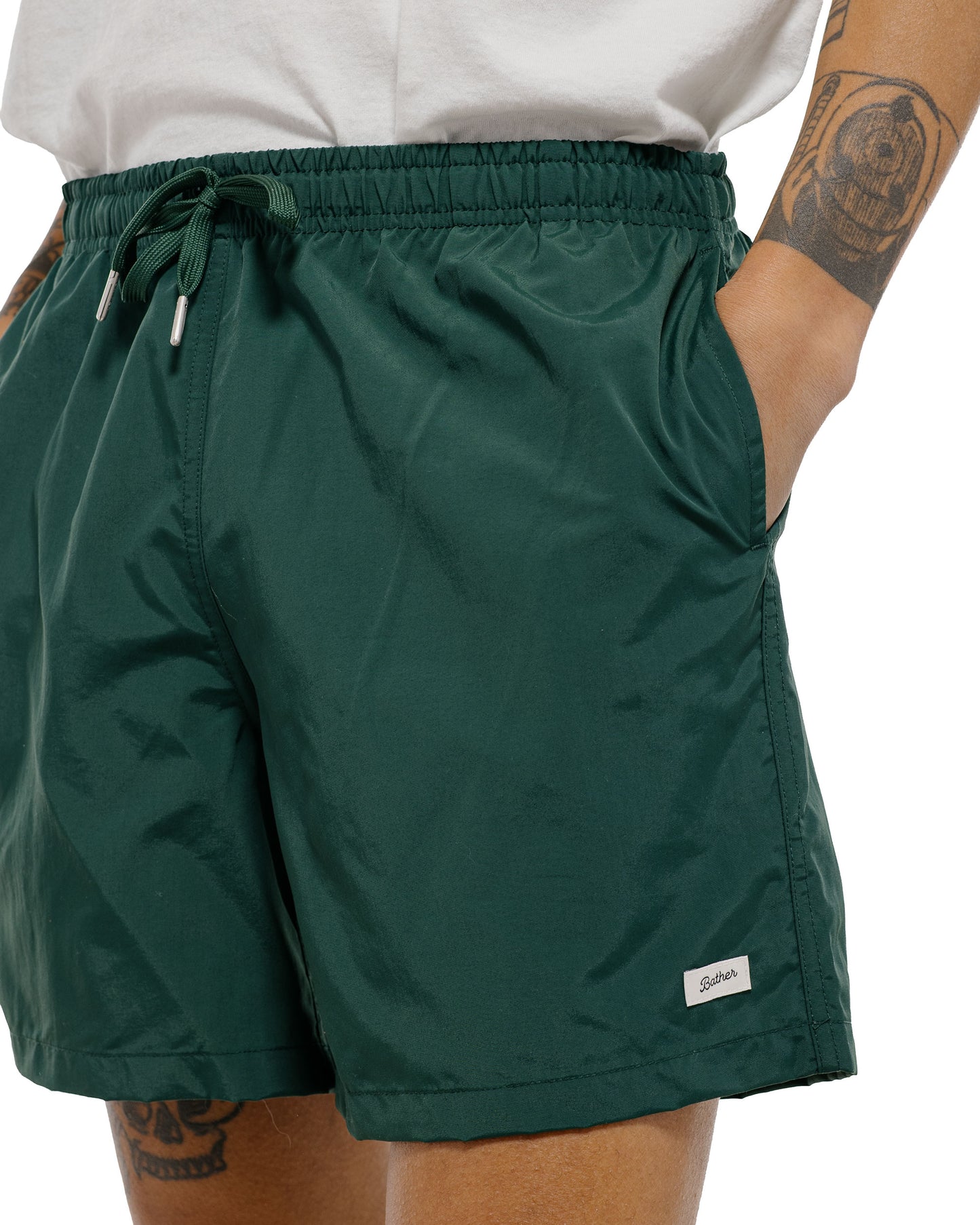 Bather Solid Pine Swim Trunk