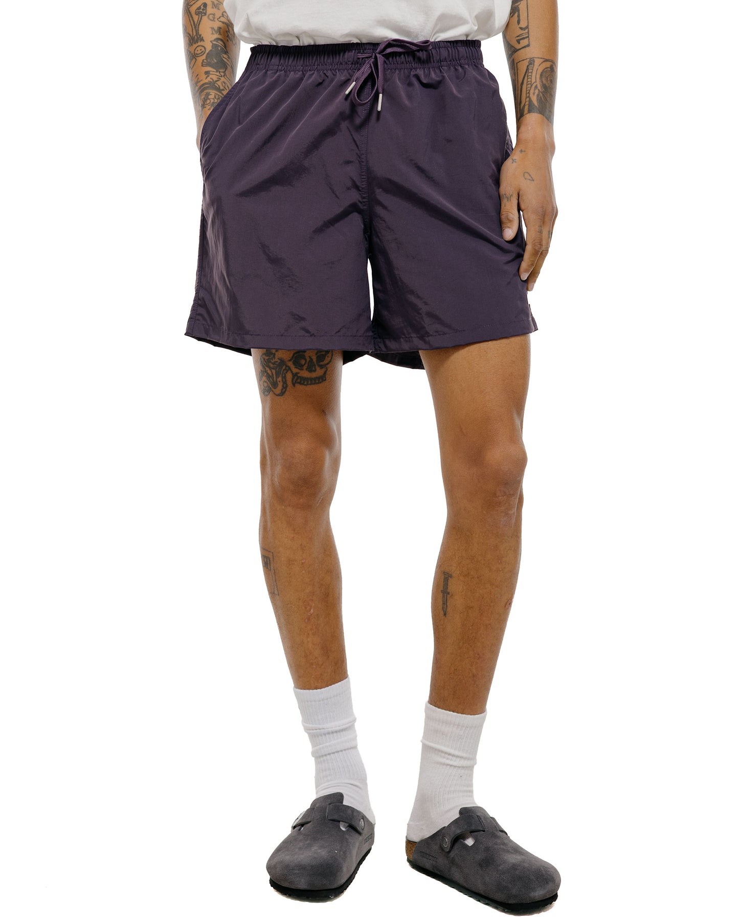 Bather Solid Plum Swim Trunk