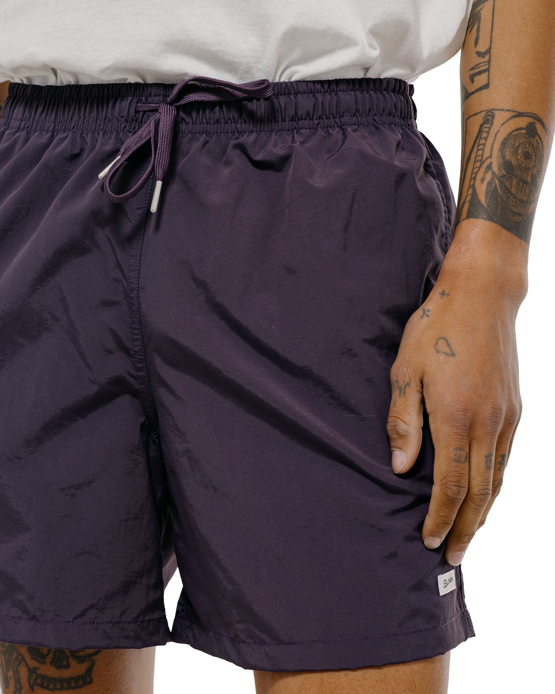 Bather Solid Plum Swim Trunk