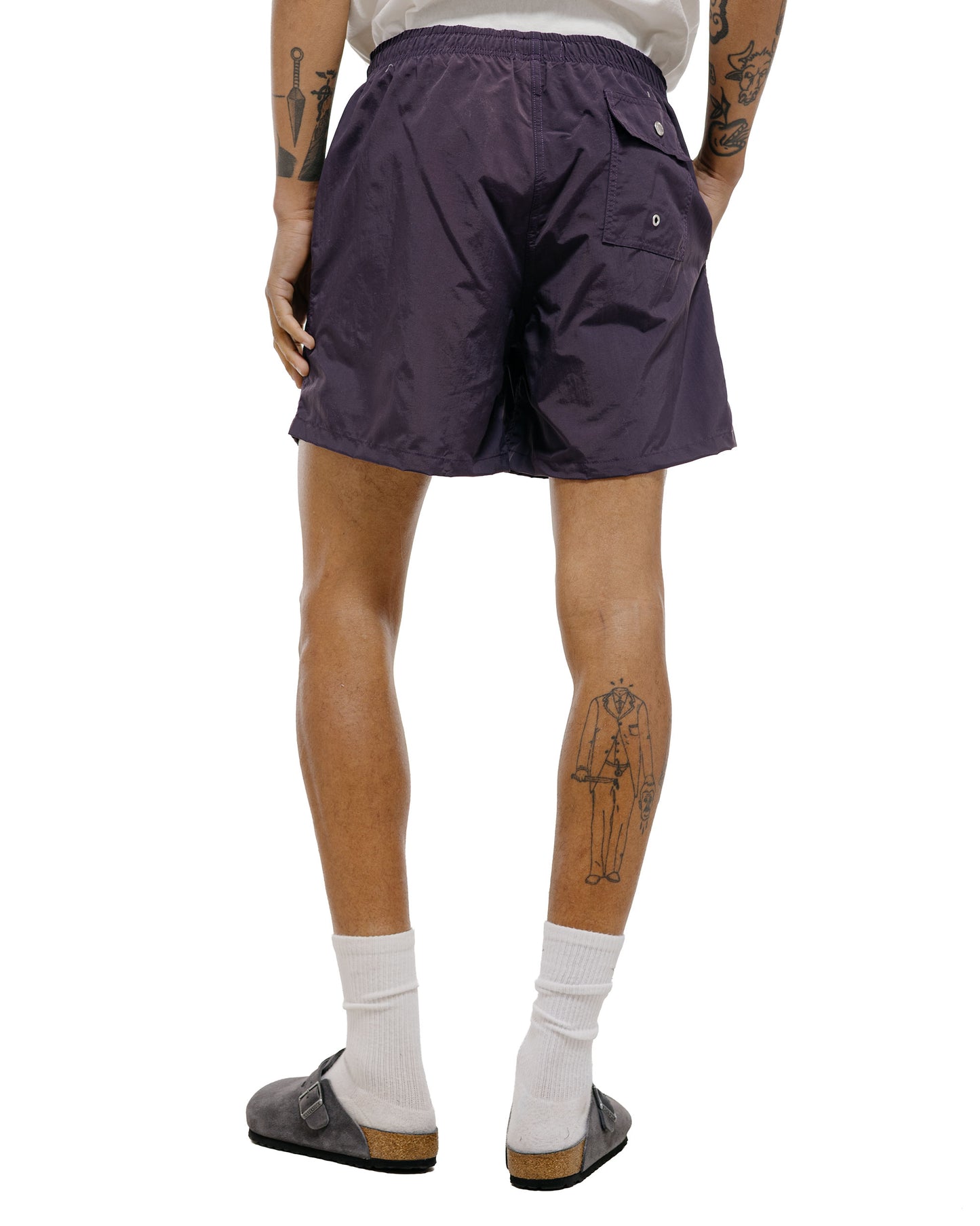 Bather Solid Plum Swim Trunk