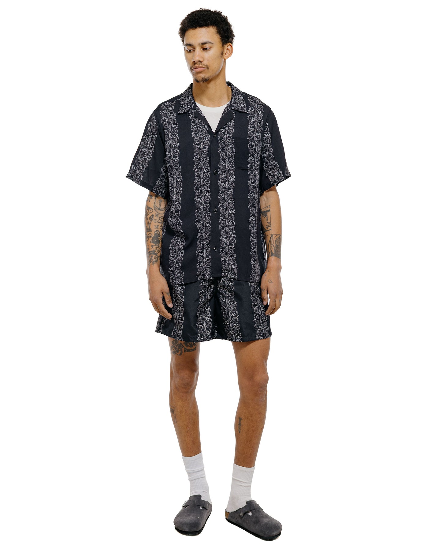 Bather Black Fiesta Camp Shirt